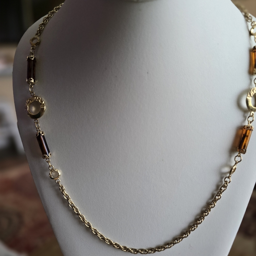 Sarah Coventry Brown and Black Necklace